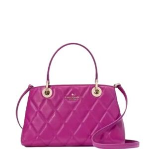 NWT Kate Spade Baja Rose Carey Small Quilted Sullivan Satchel